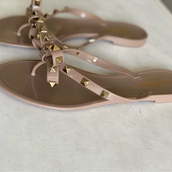 VALENTINO GARAVANI RockStuds Sandal women’s size EU 39 USA size 8 worn twice - Picture 9 of 10
